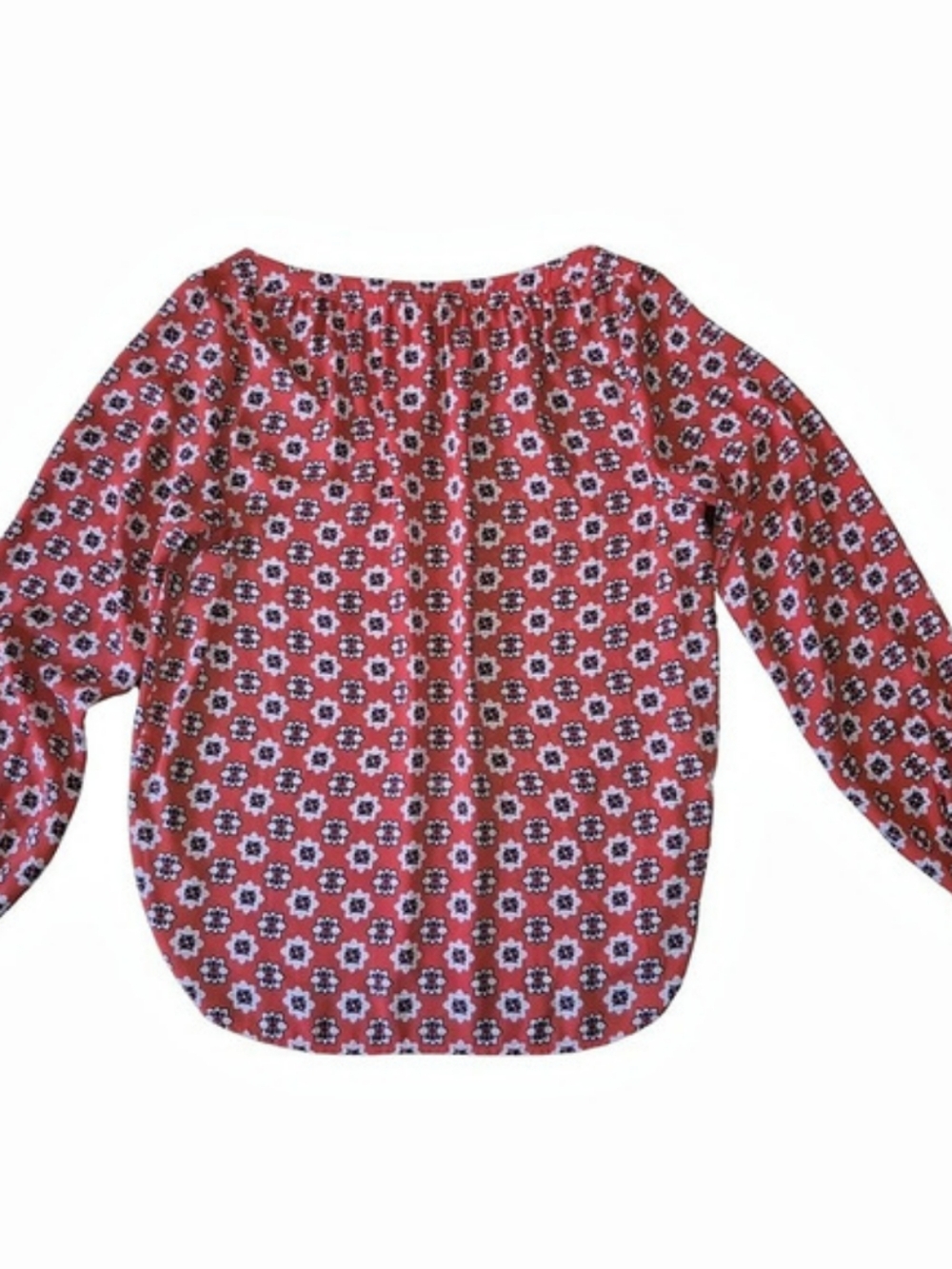 Floral Blouse in Red & Blue